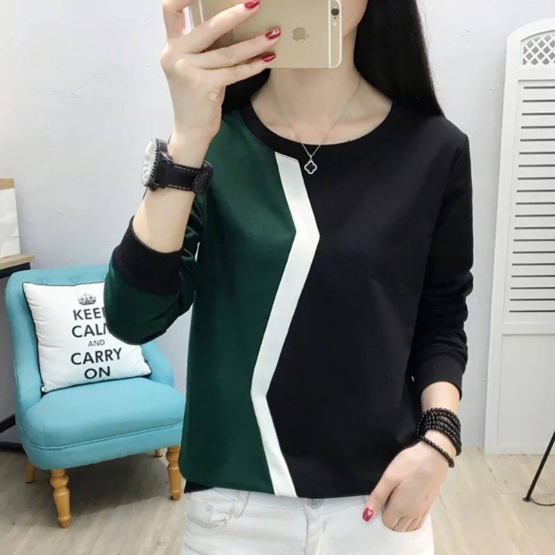 Skup Shintimes bluza Femme 2018 Hit kolor kobiety modne ciuchy bluza z kapturem patchwork damska z długim rękawem koreańska bluza z kapturem Ropa Mujer