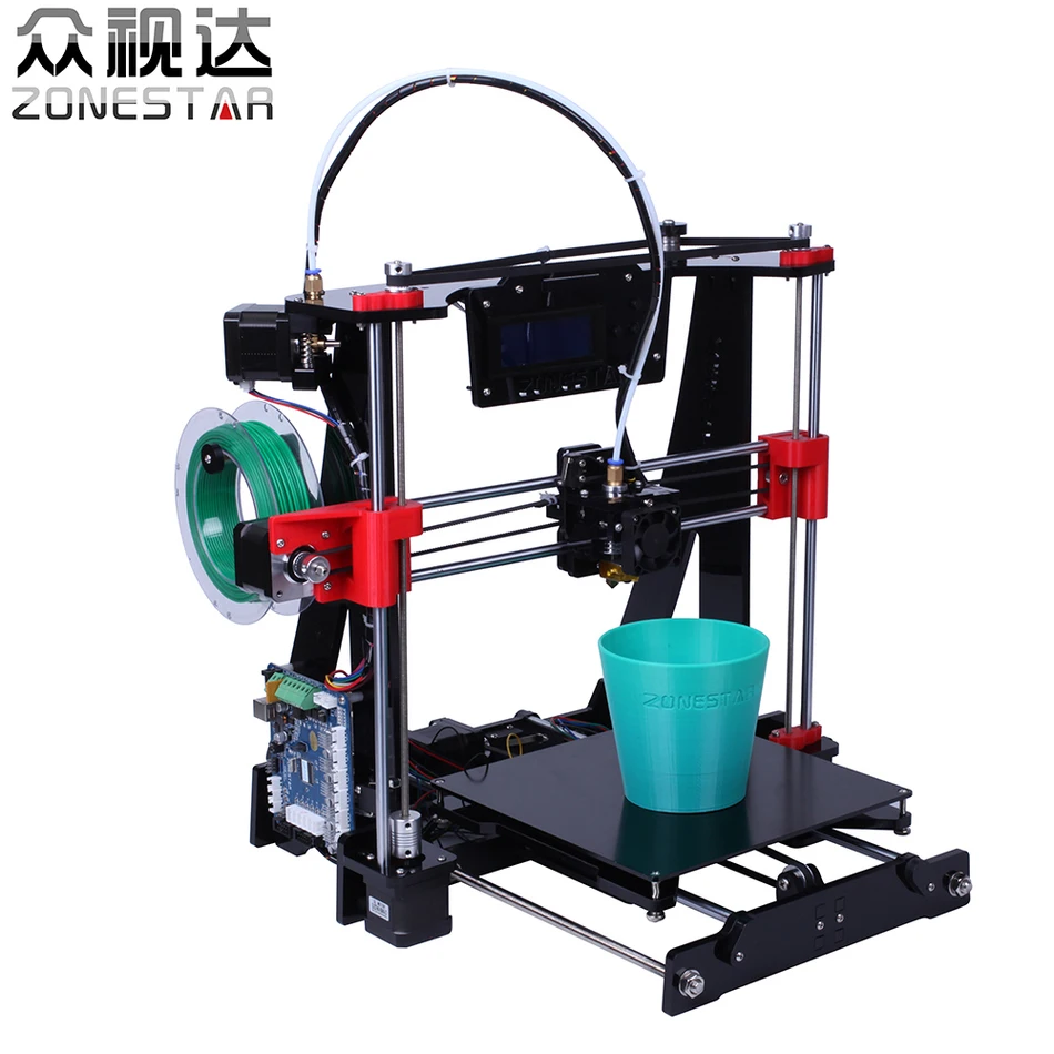 High Precision Reprap Prusa i3 3D Printer DIY kit Bowden Extruder Easy Leveling Acrylic LCD Free Shipping SD Card Filament Tool