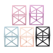 Модный макияж порошок слоеного Дисплей Стенд держатель Органайзер для губок сушильная полка