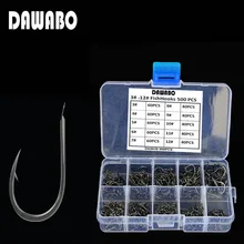 DAWOBO 500 шт./лот рыболовные Крючки#3-#12 Высокоуглеродистая сталь черная Приманка Держатель рыболовный крючок Высокое Качество Колючая рыболовные инструменты