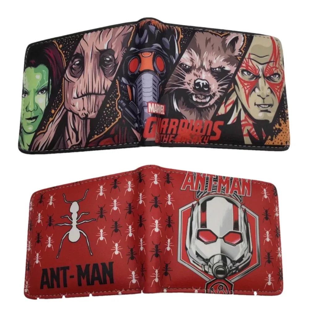 

Avengers:Infinity War super hero wallet Short Bifold Purse Money Bag Card Holders wallet Unisex Leather pu Coin Purse