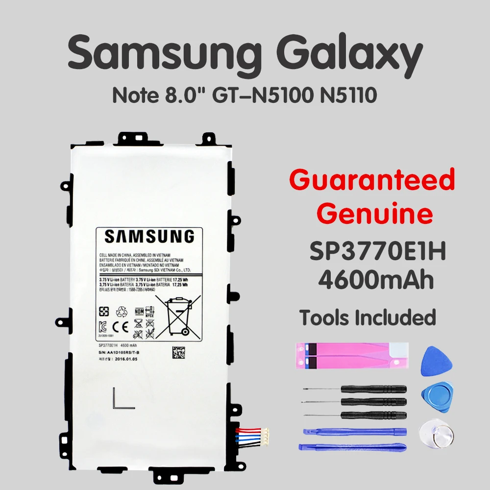 100% Оригинальный аккумулятор для планшета SP3770E1H Samsung Galaxy Note 8 0 N5100 N5120 N5110 сменные