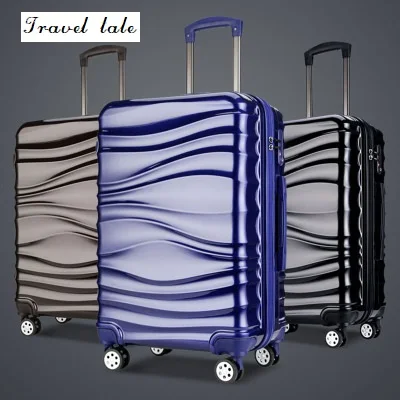 

Travel tale personality Water ripple 20"/24"/28" PC Suitcase Carry on Spinner Wheel Travel Luggage