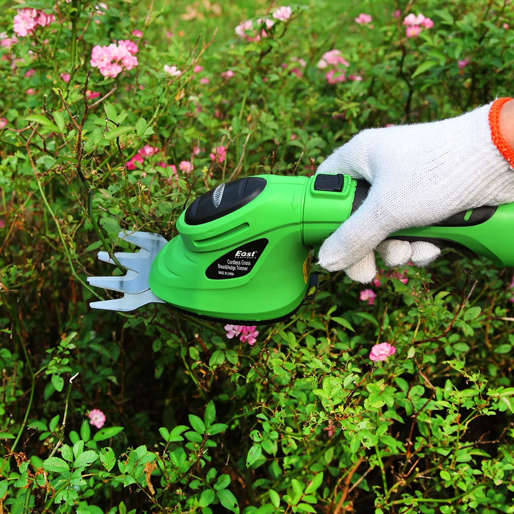 East 3.6V Li-Ion Cordless Electric Hedge Trimmer Grass Cutter Mini Lawn Mower Rechargeable Battery Garden Tool ET2903C East 3.6V Li-Ion Cordless Electric Hedge Trimmer Grass Cutter Mini Lawn Mower Rechargeable Battery Garden Tool ET2903C