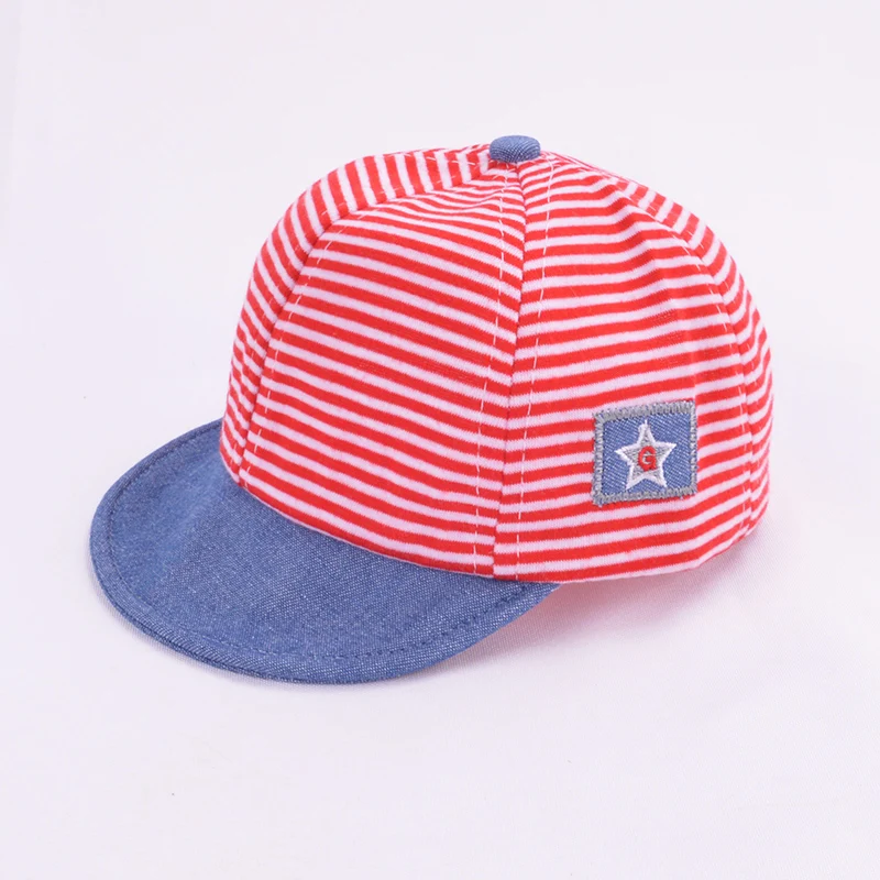 Baby Baseball Cap Cute Striped Infant Sun Hat Spring Summer Outdoor Toddler Girl Boy Snapback Hip-Hop Hats 3-24M 6