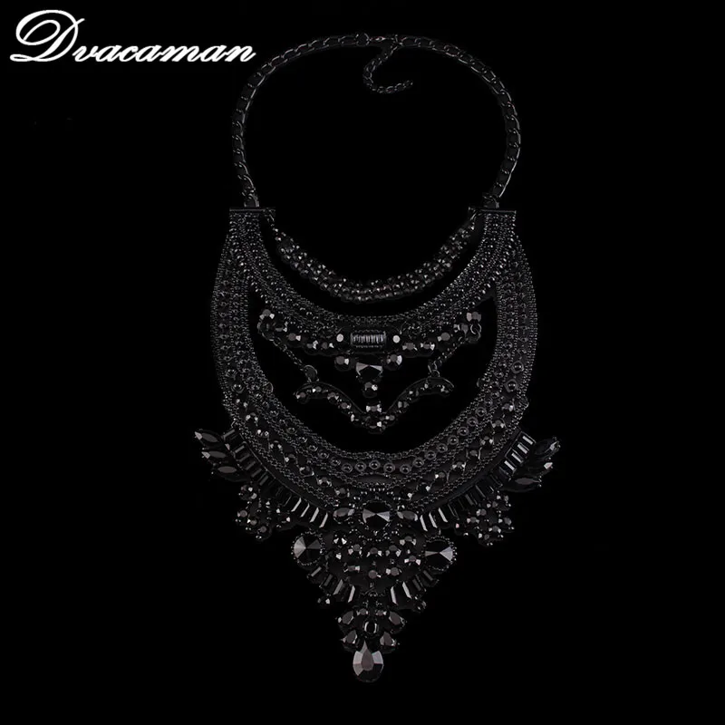 

Dvacaman 2016 New Hot Black Collar Statement Necklaces &Pendants Collier Collar Choker Vintage Maxi Chunky Necklace Jewelry 9832