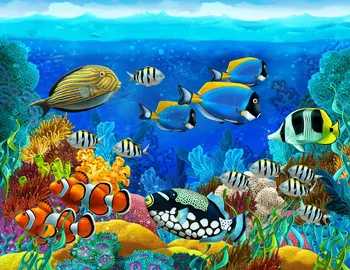 

coral reef photography props photo background vinyl photography backdrops baby shower backdrop br01