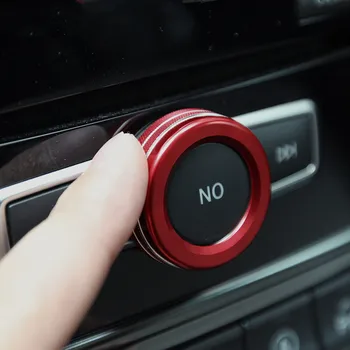 

Red Blue Multimedia Volume Knob Ring Decoration Cover Trim For Mercedes Benz GLK GLA CLA A B C E Class Car Accessories