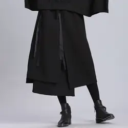 SuperAen женские Нерегулярные натуральная талия черный цвет длинная юбка в пайетках свободные юбки для женщин женская зимняя одежда черная
