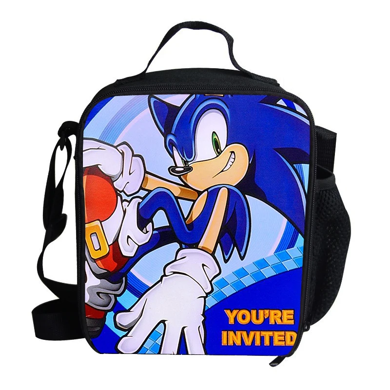 Популярная сумка для обеда детей Sonic The Hedgehog мальчиков индивидуальный