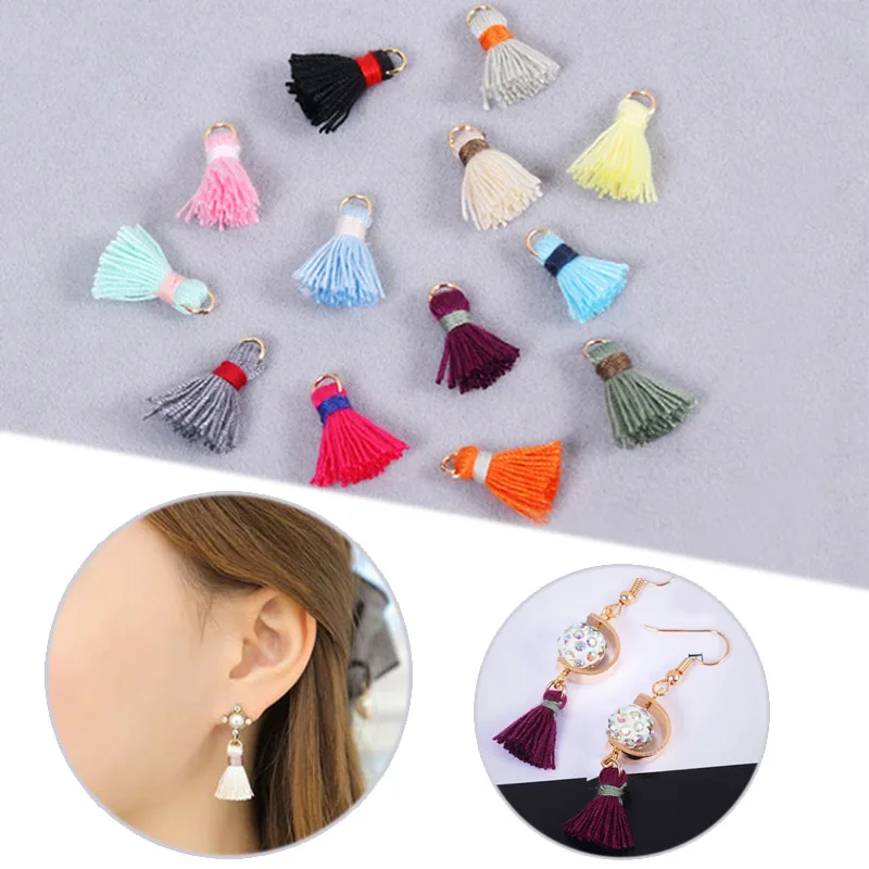 

2cm bag loop cotton jewelry making DIY Accessories Tassel DIY hand made jewelry Earring tassels 10PCS/Lot bursh accessories