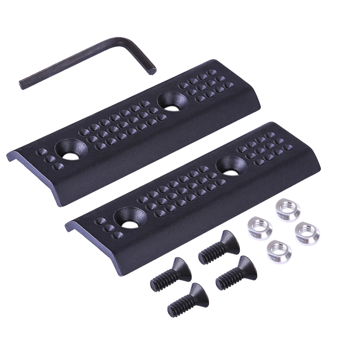 

2Pcs Jingji Nylon Key-mod Rails Cover Rail Panels for RIS/RAS/Rails with Key-mod System - Black