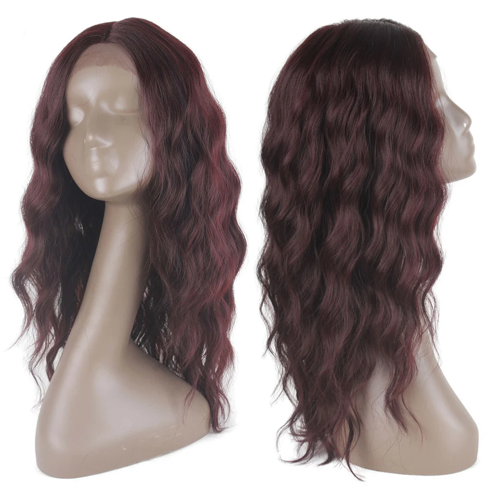 Natural Wave Long Soft Lace Wigs For Women X-TRESS Ombre Black Gold Blonde Color Lace Front Synthetic Hair Wavy Wig Middle Part Natural Wave Long Soft Lace Wigs For Women X-TRESS Ombre Black Gold Blonde Color Lace Front Synthetic Hair Wavy Wig Middle Part