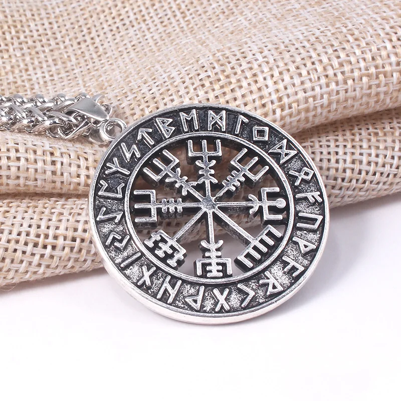 فايكنغ مجوهرات فايكنغ البوصلة رون قلادة المعلقات خمر جولة فايكنغ Vegvisir القلائد النساء الرجال المختنق هدية فايكنغ مجوهرات فايكنغ البوصلة رون قلادة المعلقات خمر جولة فايكنغ Vegvisir القلائد النساء الرجال المختنق هدية