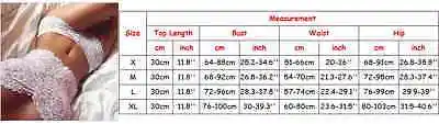 Women's Sexy Corset Lace Push Up Vest Top Girl Bra + Pants Set Underwear Suit beachwear Black Red
