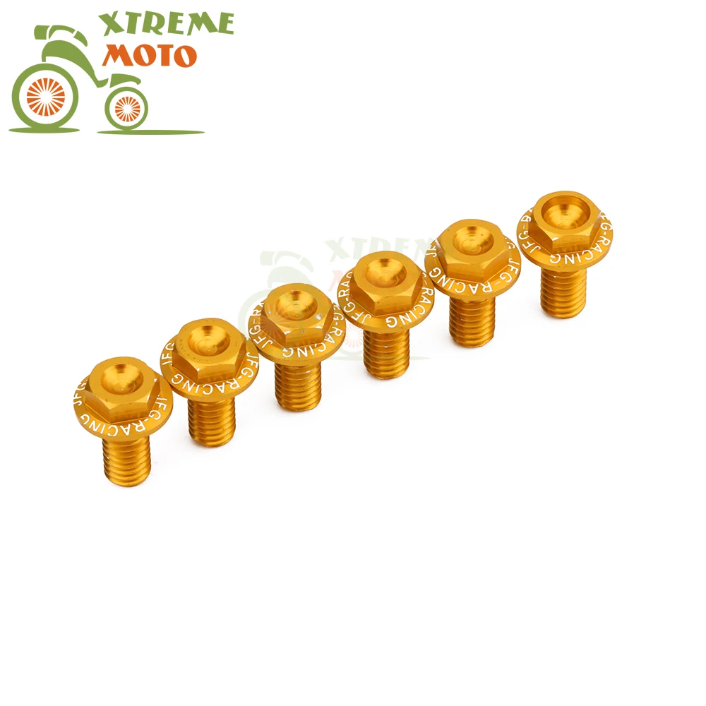 Buy CNC Aluminum 6PCS Front Fork Guard Bolt Screws For