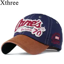 Xthree мода snapback шляпу бейсбольная кепка хлопок casquette кости gorras шляпы для мужчины женщины шапочка письмо шляпа