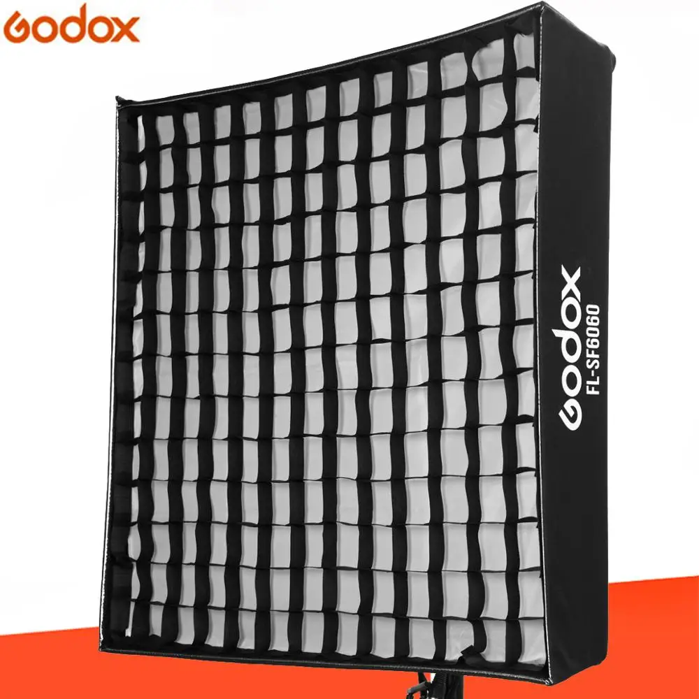 Новый Godox FL150S 60*60 см + Сотовый софтбокс с решеткой гибкий портативный светодиодный