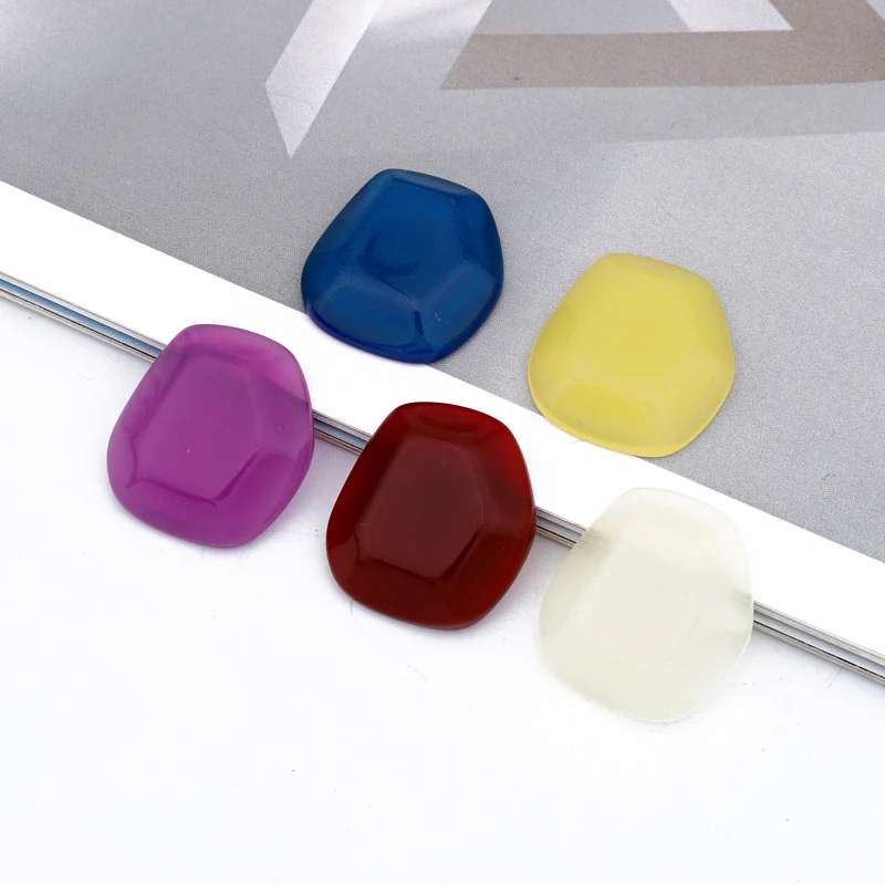 

5pcs Irregular Candy Colors Resin Beads Brooch Patch Cabochon Findings DIY Cute Earrings Necklace Pendant Jewelry Accessory F300