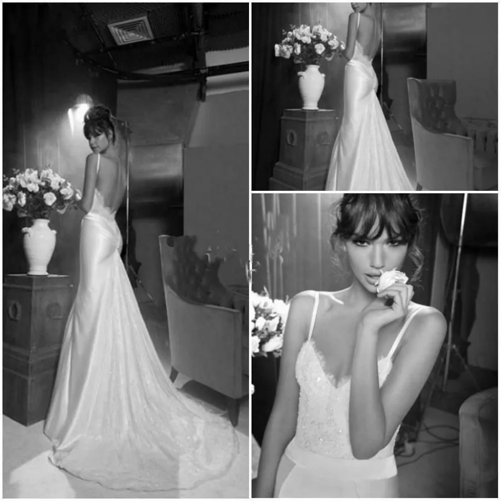 Spaghetti Backless Beaded Lace Mermaid Inbal Dror Wedding Dresses Bridal Gown | Свадьбы и торжества