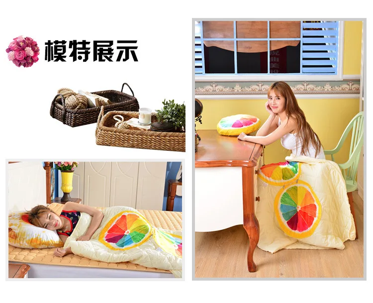 3D фрукты подушка одеяло мягкая имитация плюша оранжевый офис обеденный пробок кондиционер креативный прекрасный обратно Подушка игрушка