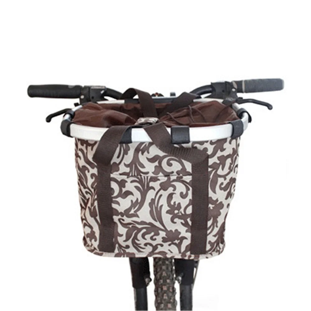 Bicycle Basket High Quality Bicycle Aluminum Alloy Frame Pet Carrier Bike Detachable Cycle Front Carrier Bag