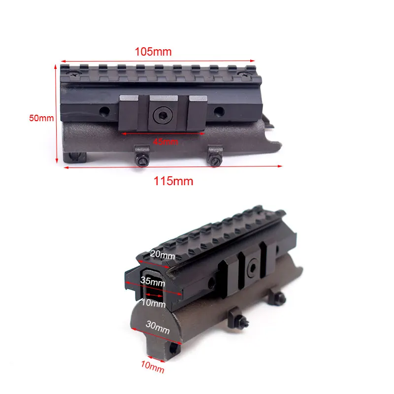 التكتيكية 20 مللي متر نطاق جبل SKS الصلب Picatinny السكك الحديدية مع جبل SKS أعلى استقبال غطاء مع رفيعة المستوى انظر الظهور السكك الحديدية ويفر