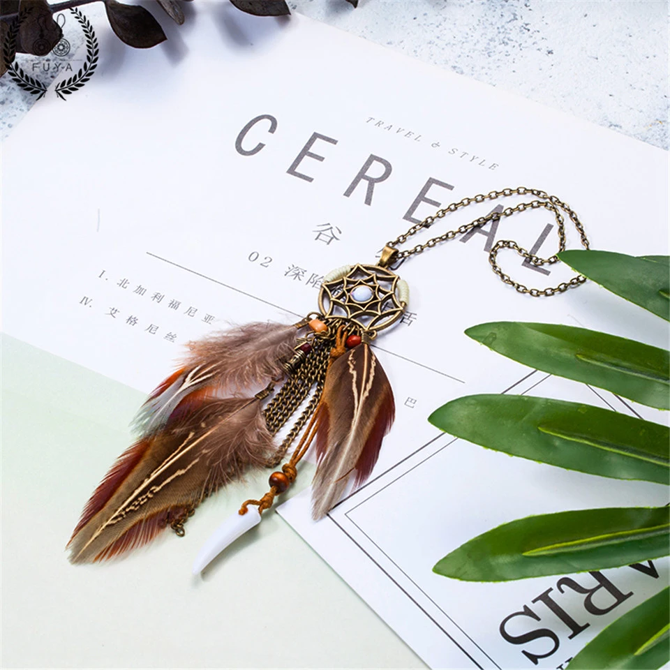

New vintage geometry semicircular tower female pendant necklace 2018 Tassel fringe long winter sweater chain necklaces wholesale