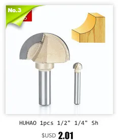 HUHAO 1 шт. отделкой фрезы 1/4 "хвостовик, для деревообработки инструменты вогнутой нос ножи стол и стул талии линии вольфрам карбида фрезерные