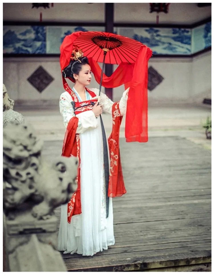 Женское китайское платье hanfu, китайский древний костюм, традиционное женское платье hanfu, современный костюм для девушек, костюм с вышивкой - Цвет: dress