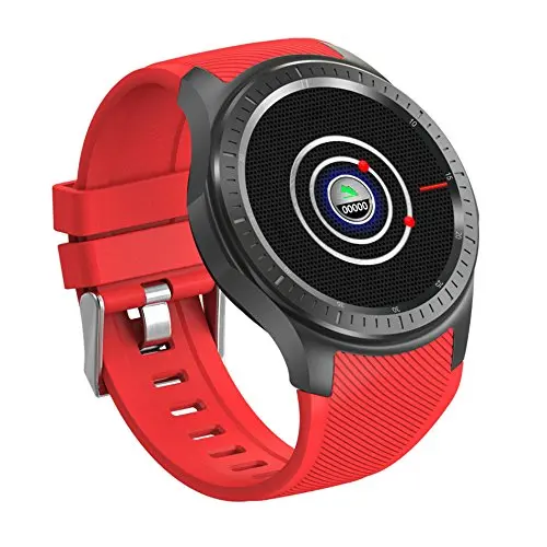 Время владельца DM368 3g Смарт-часы телефон Android OS 5,1 MTK6580 1,3" AMOLED дисплей gps Частота сердечных сокращений Google Play/карта wifi умные часы - Цвет: Красный