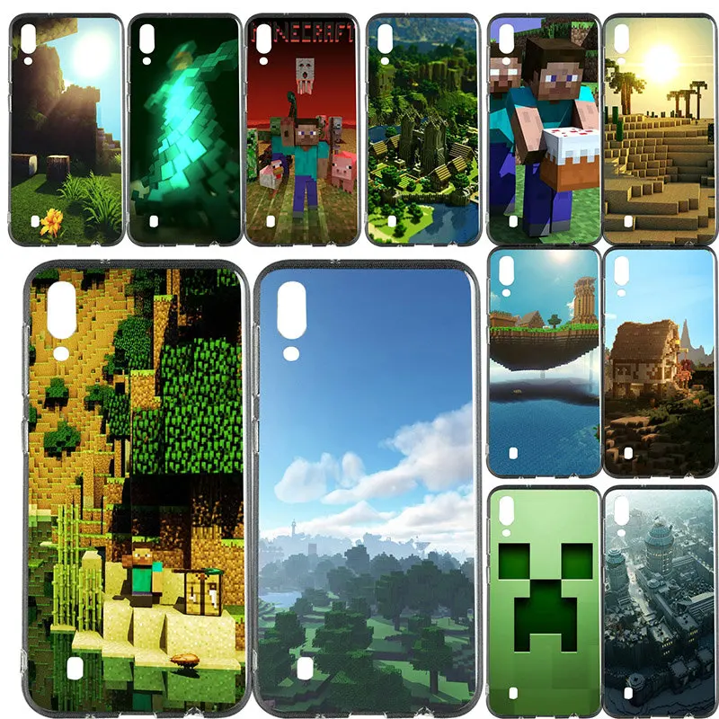 

Phone Case for Samsung Galaxy Note 8 9 S2 S3 S4 S5 Mini S6 S7 S8 S9 S10 Edge Plus Lite Soft TPU Cover Games Group Minecraft
