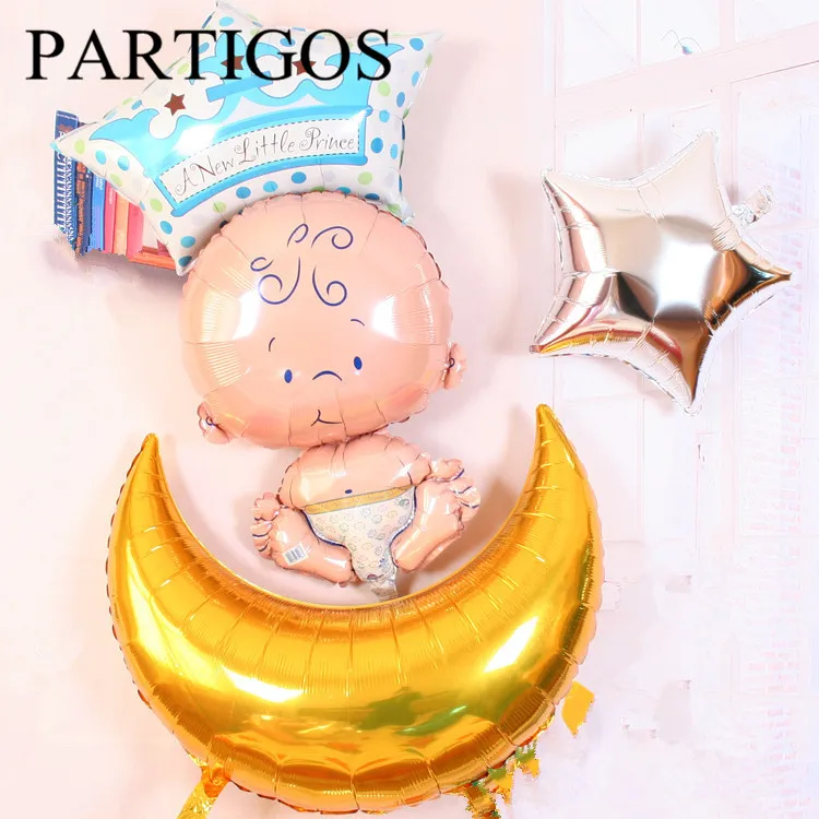 

4pcs/lot Inflatable Helium Foil Boys and Girls Balloons for Birthday Party Baby Shower Children's Day Decoration Toy Supplies