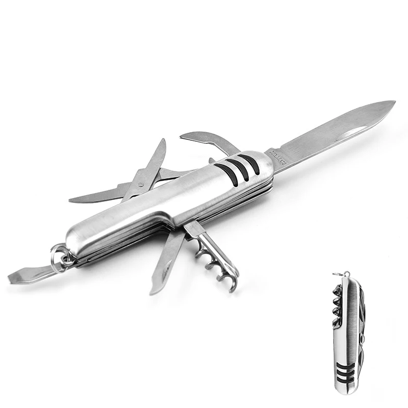 Мини 7 в 1 Ножи многофункциональный карман Ножи выживания Открытый инструмент кемпинг Нержавеющая сталь многофункциональный инструмент