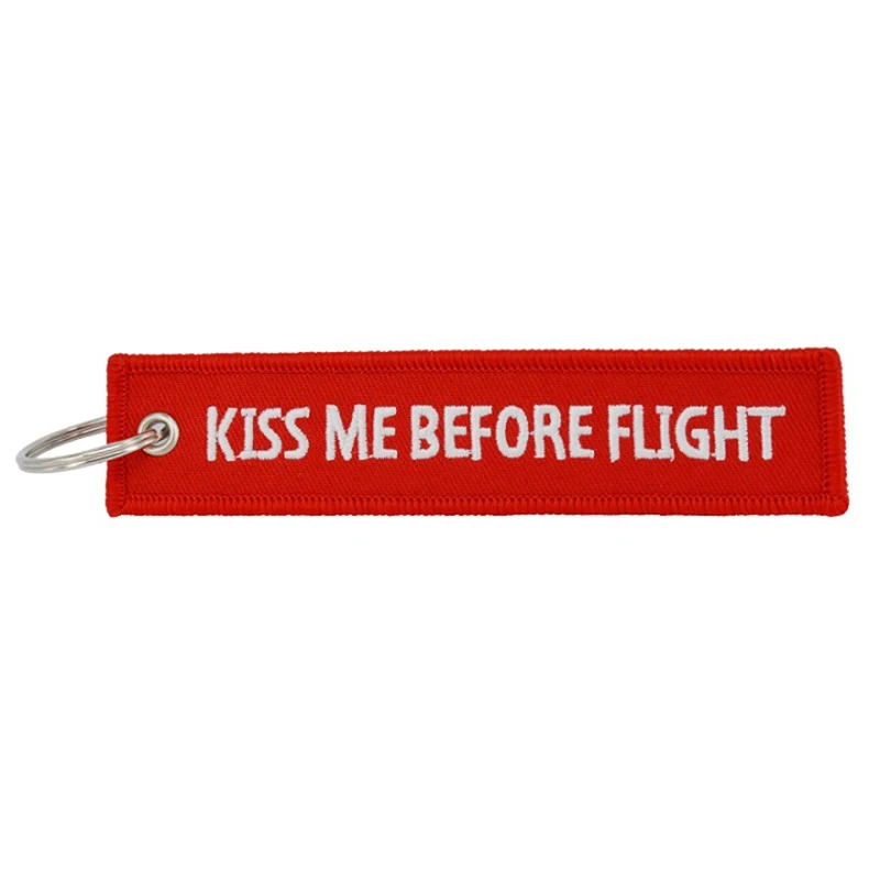 Kiss Me Before Flight Key Chain