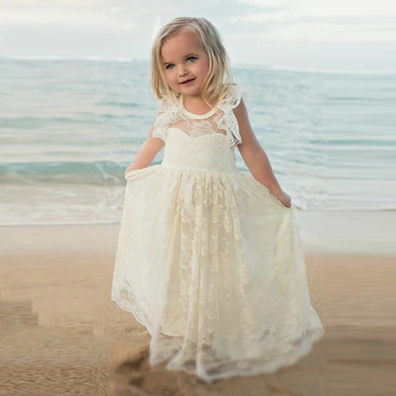 pale yellow flower girl dresses