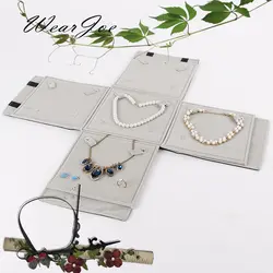 Многофункциональный комплект ювелирных изделий Складная сумка для переноски кольца, серьги, кулон Цепочки и ожерелья цепь хранения ролл