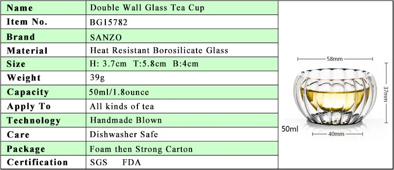 double wall glass tea cup 4