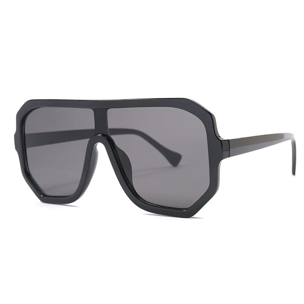 46478 Óculos de Sol Femininos Quadrados com Lente Única e Tamanho Grande, Estilo Óculos de Proteção UV400, Modelo Vintage_voghion.com