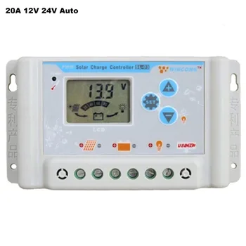 

20A 12V 24V AUTO Solar Charge Controller Regulator LCD Display Li Li-ion lithium LiFePO4 batteries 20A Solar Charger Controller