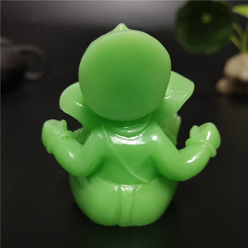 Glowing Man-made Jade Stone Ganesha Buddha Statue Ornaments Elephant God Sculpture Garden Figurines Home Decoration accessories Glowing Man-made Jade Stone Ganesha Buddha Statue Ornaments Elephant God Sculpture Garden Figurines Home Decoration accessories