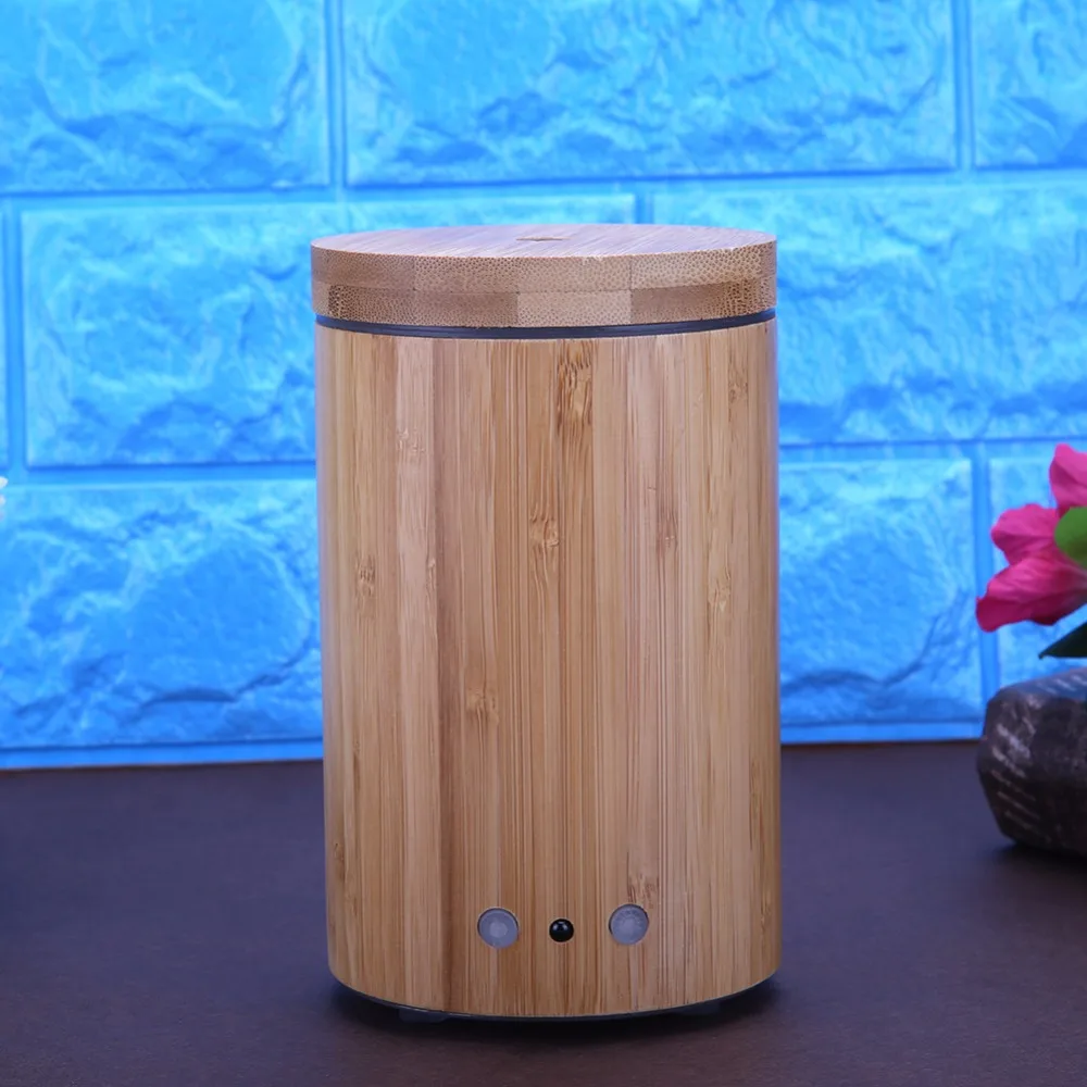 

Remote Control Ultrasonic Air Aroma Humidifier with Colorful LED Lights Wireless heart-shaped bamboo aromatherapy ultrasonic