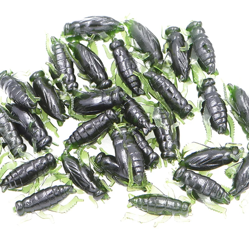 20Pcs/lot 0.6g 2.5cm Artificial Fake Cricket Insect Baits Soft Fishing