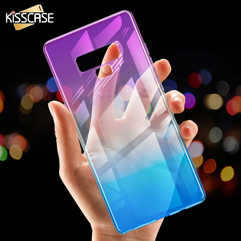 

KISSCASE Gradient Soft Case For Samsung Galaxy Note 9 S9 S8 Plus Ultra Thin TPU Case For Samsung J5 J3 2016 S7 S7 edge Cover