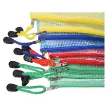 PPYY-10 шт. плетение поверхности A3 документный файл держатель мешок с застежкой-молнией разноцветные