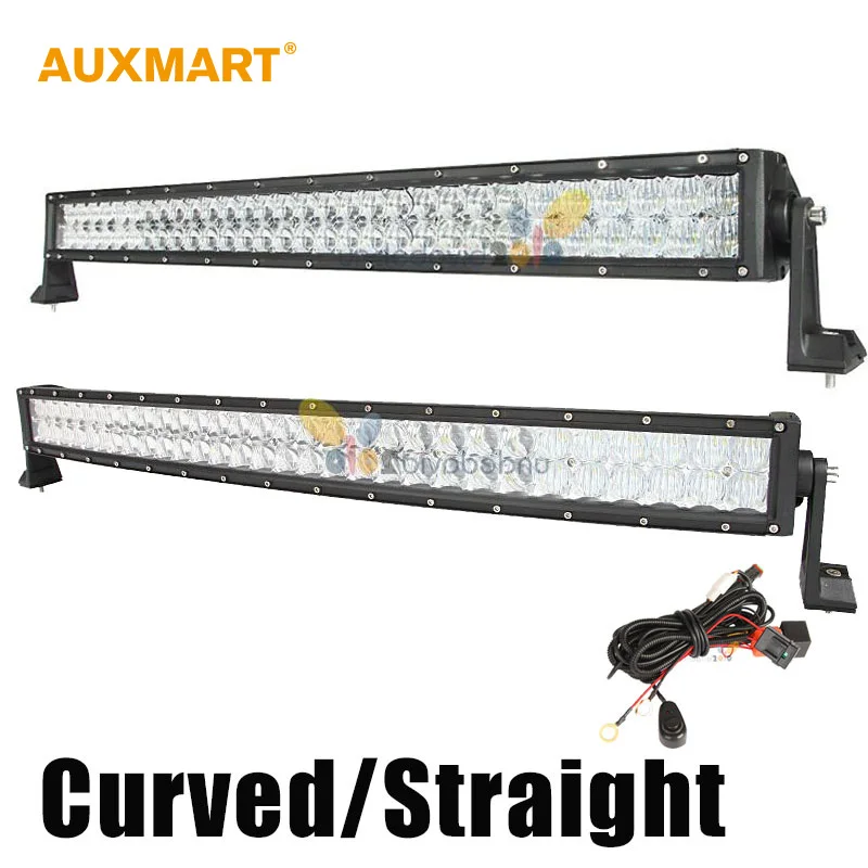 

Auxmart 5D Straight / Curved LED Bar 32" 300w Spot Flood Combo Beam LED Light Bar Offroad ATV SUV 4x4 Truck Trailer Camper 12V