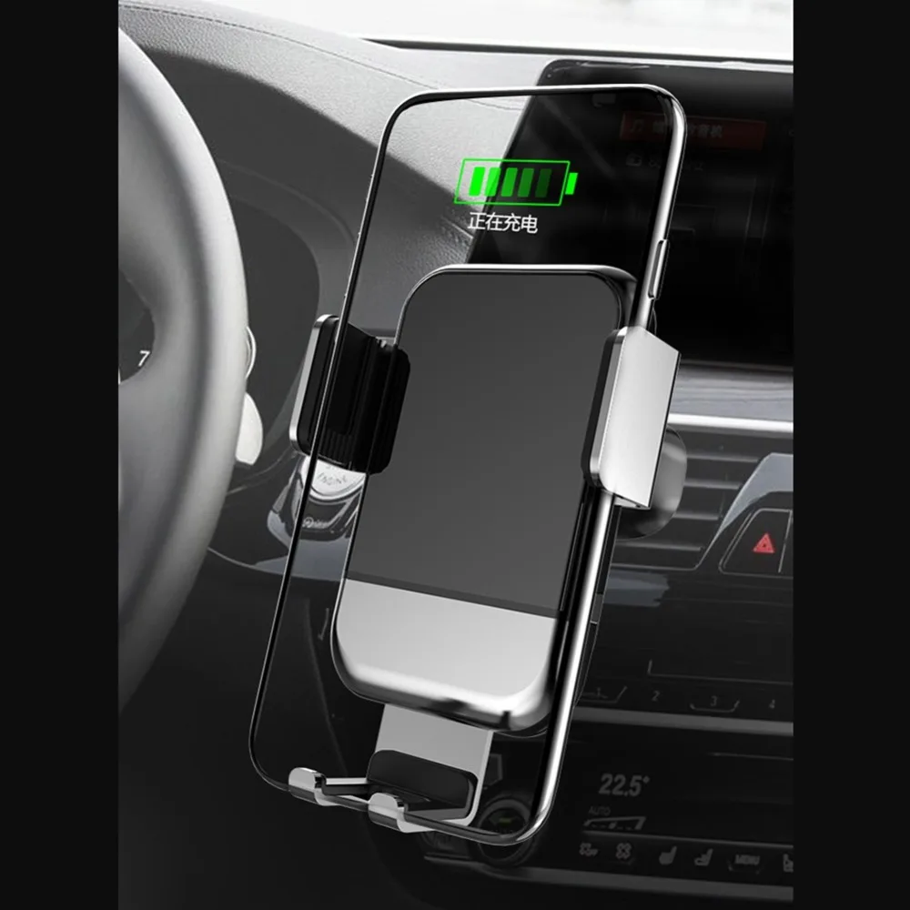 Wireless Charger Car Phone Holder for iPhone X 8 6 7 XR for Samsung Mobile Phone Holder Stand Air Vent Mount Gravity Car Holder Wireless Charger Car Phone Holder for iPhone X 8 6 7 XR for Samsung Mobile Phone Holder Stand Air Vent Mount Gravity Car Holder