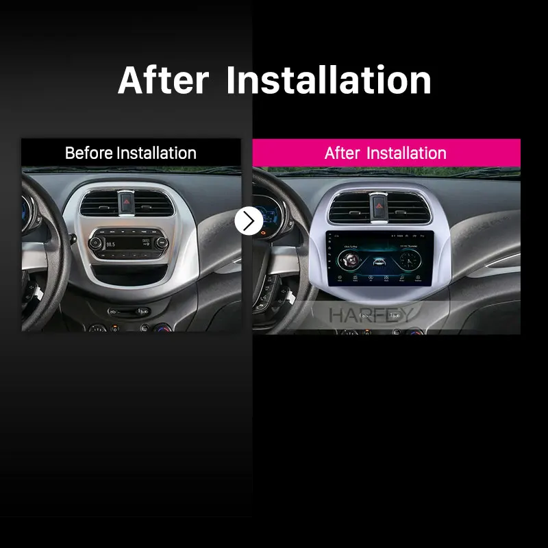 Clearance Harfey 9" Car GPS Navi Android 8.1 HD for chevy Chevrolet Daewoo Matiz/ Spark/ Baic/ Beat 2018 2019 Head Unit Autoradio Stereo 4