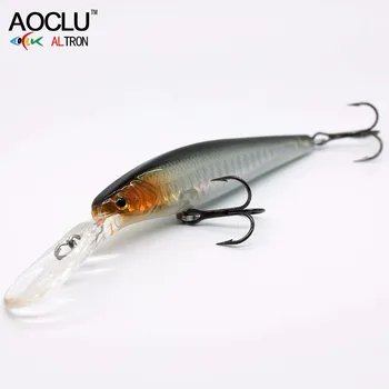 

AOCLU NEW LURE wobblers 90mm 13g Hard Bait Minnow Crank fishing lure saltwater Bass Fresh VMC hooks 6 colors tackle