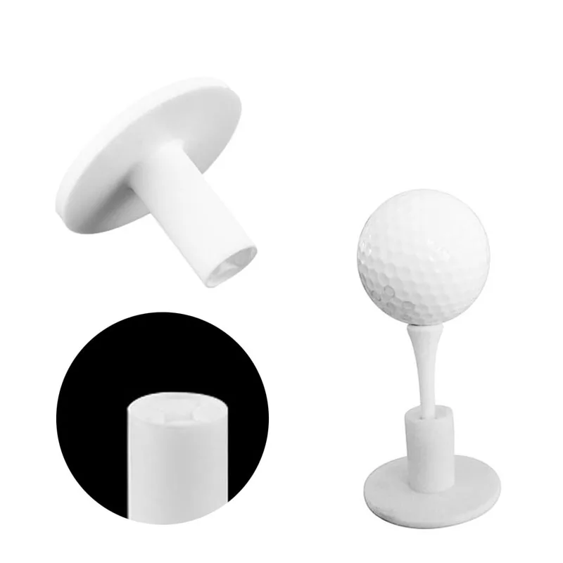 1PC Durable Rubber Golf Tees Holder For Golf Driving Range Tee Practice Tool White